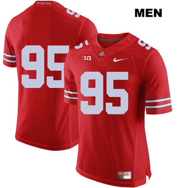 Ohio State Buckeyes Men's Blake Haubeil #95 Red Authentic Nike No Name College NCAA Stitched Football Jersey II19U33HQ